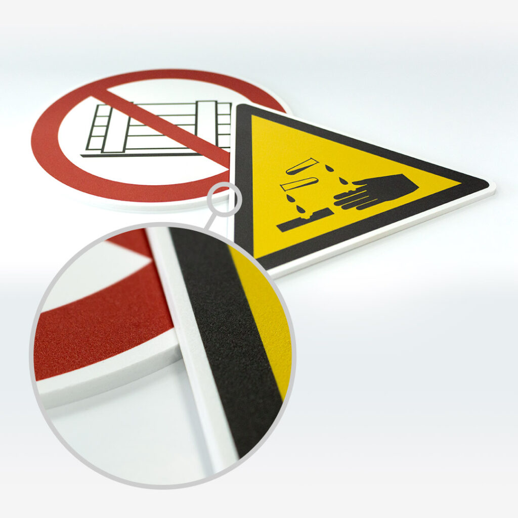 Sicherheitszeichen aus PVC-Hartschaum-Platte, Stärke 3 mm